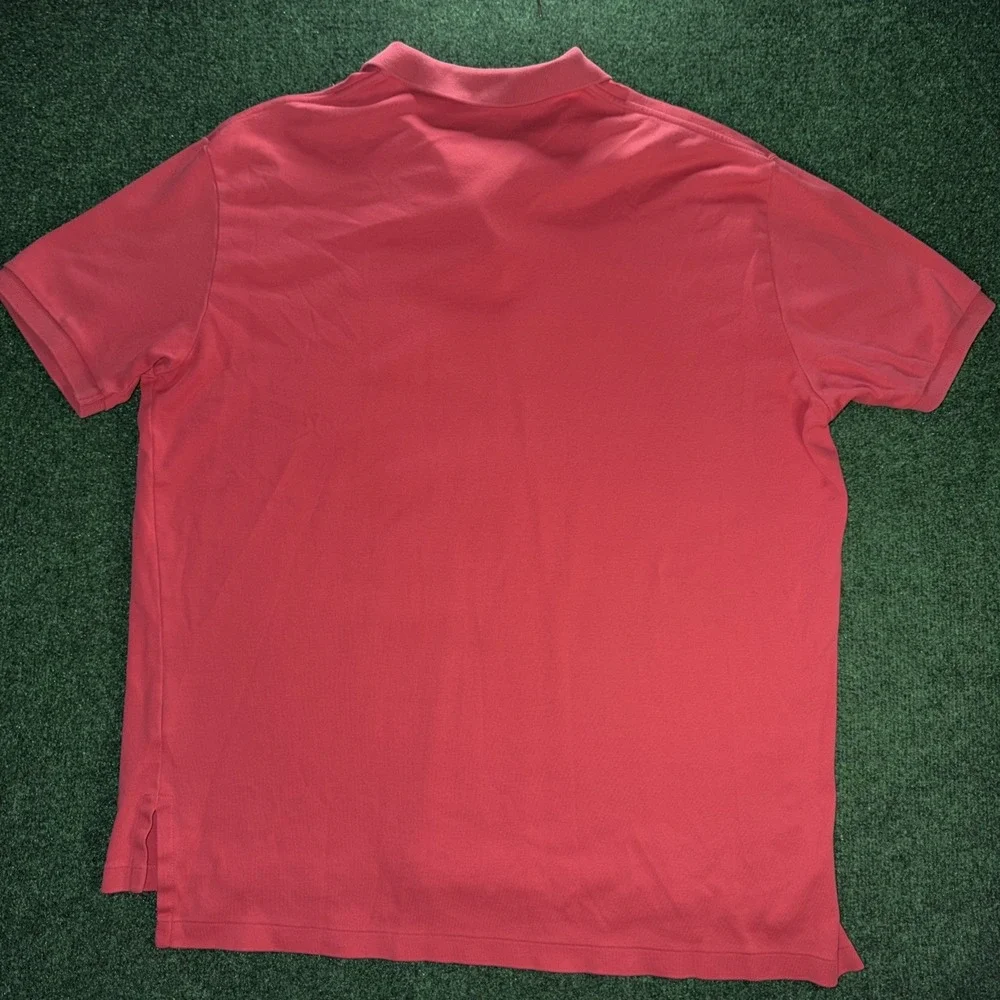 Polo Ralph Lauren Pink Poll Shirt Men's Size XL 100% Cotton Blue Horse